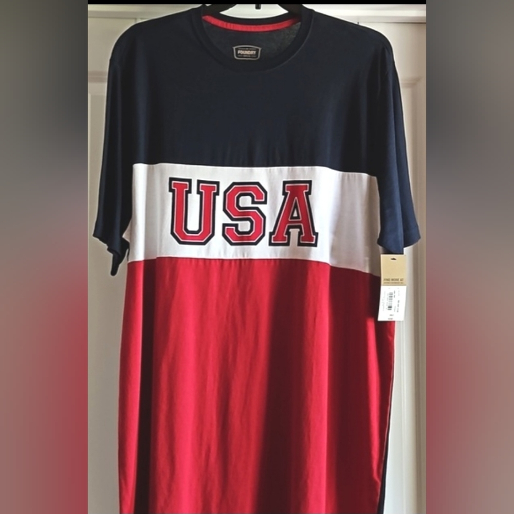 Men's TALL Patriotic USA Shirt